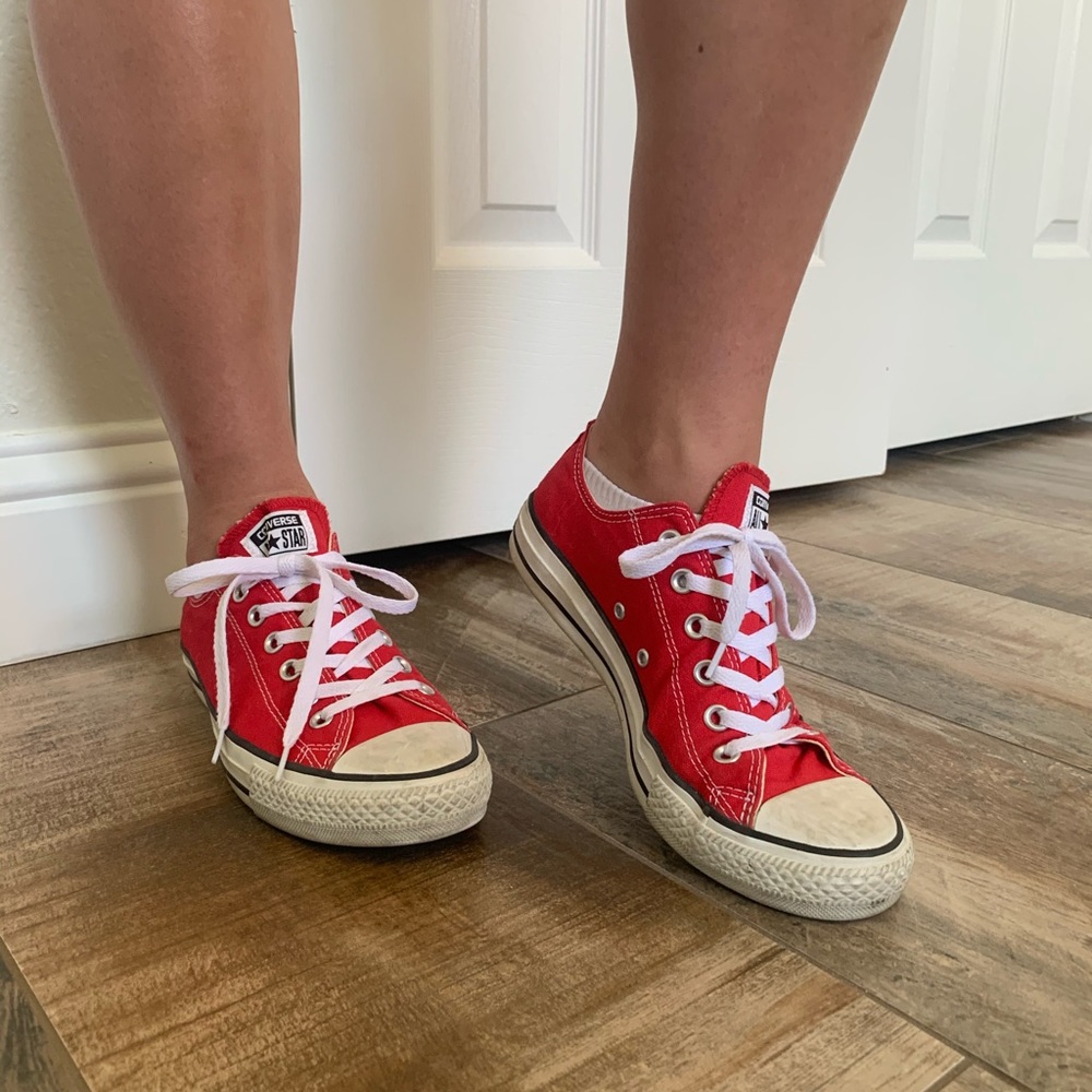 Red Converse sneakers size 9